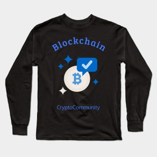 Blockchain Cryptocommunity finance btc Long Sleeve T-Shirt